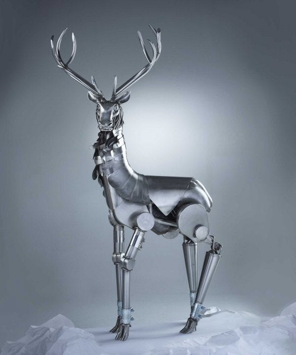 Birchills’ Stag sculpture made from repurposed unused metals