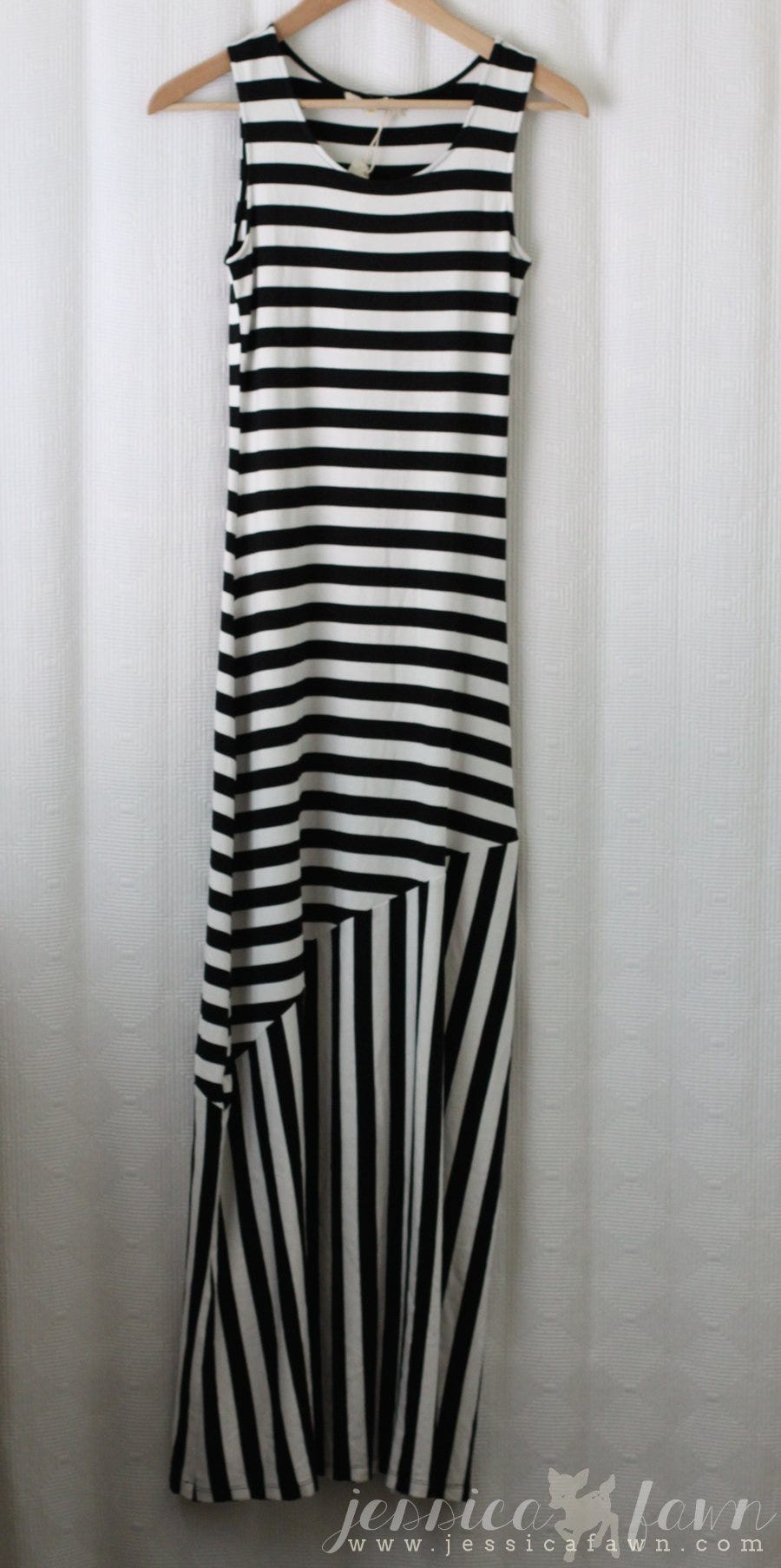 Mystree Candace Mix Stripe Sleveless Maxi Dress | JessicaFawn.com