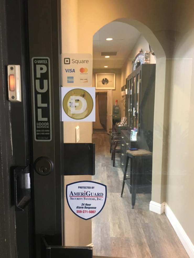 Another barber shop accepting Doge