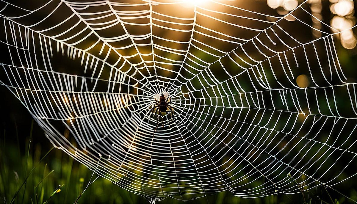 Spider in its web