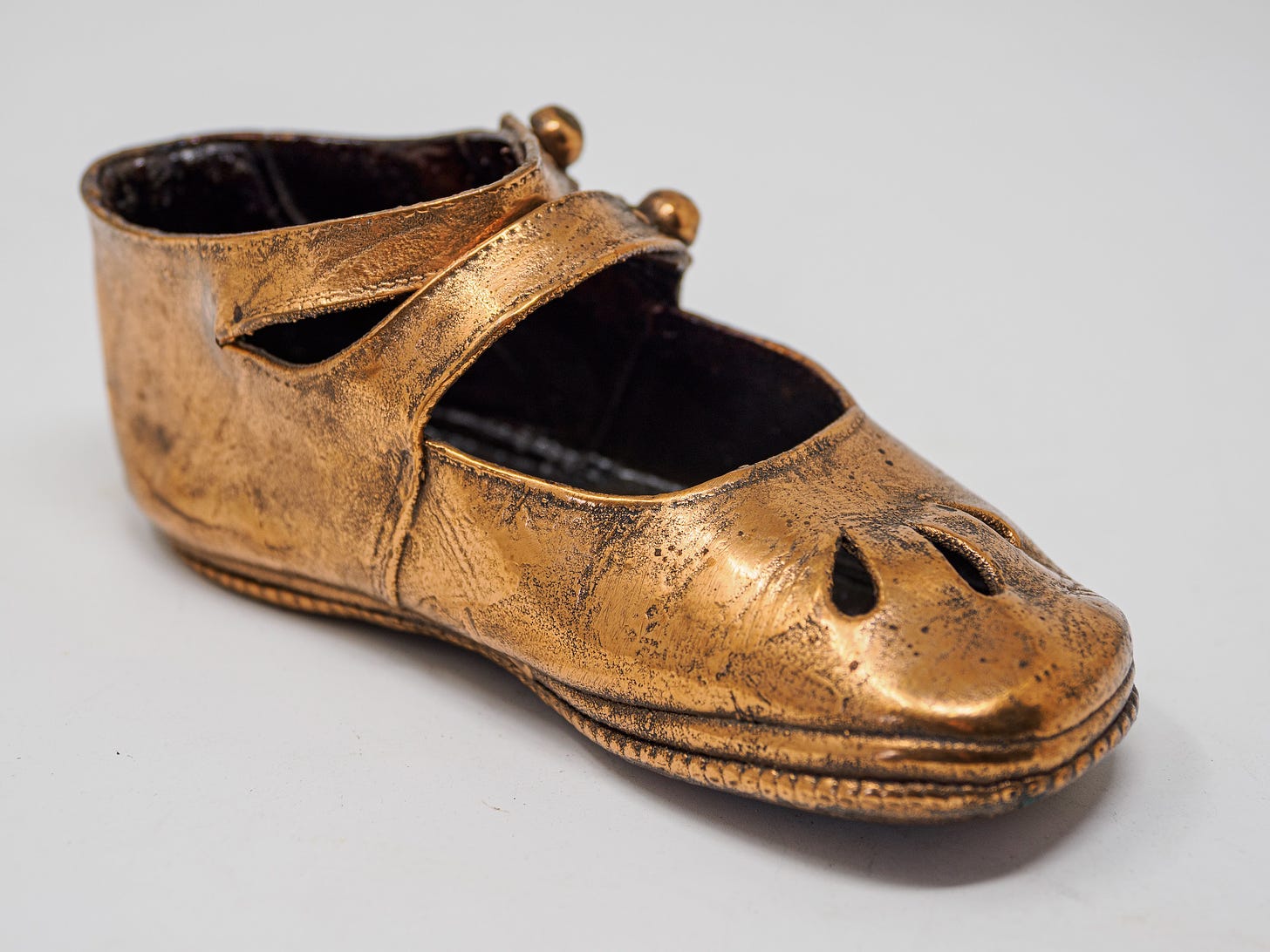 Bronzed baby shoe