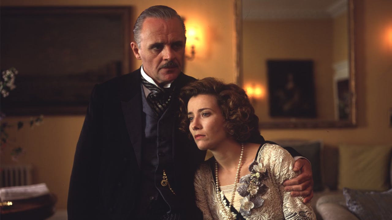 Anthony Hopkins and Emma Thompson in James Ivory's film Howards End