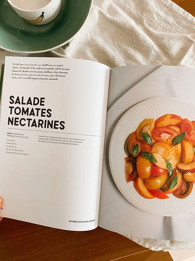 Elvira Masson - Dans ma cuisine - salade tomates nectarines