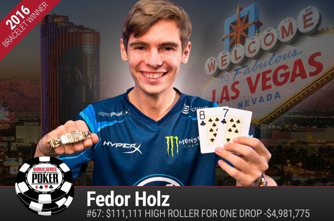 Fedor Holz Wins One Drop High Roller for First Bracelet and $4.98 Million |  PokerNews