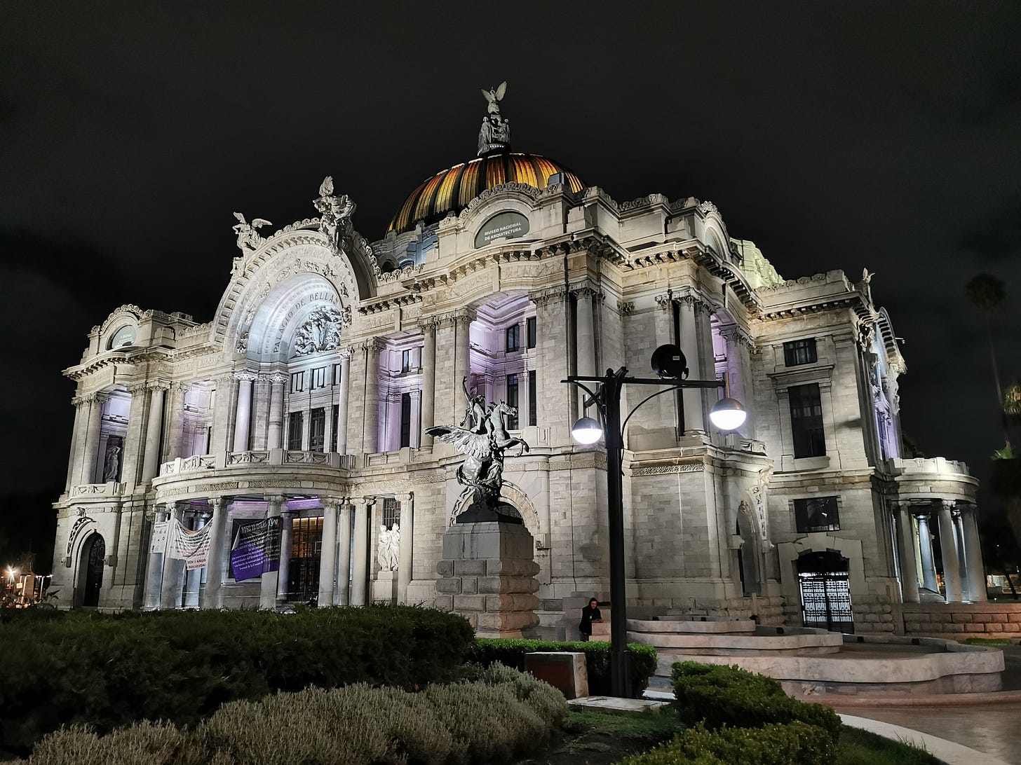 Bellas Artes at night