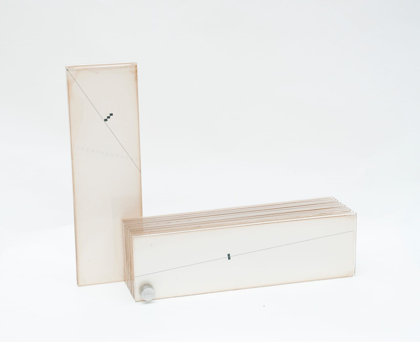 Mira Schendel, Caderno com 13 páginas, (letraset on paper), n.d. [early 1970s] [Galatea, São Paulo and Salvador. © Estate of Mira Schendel]