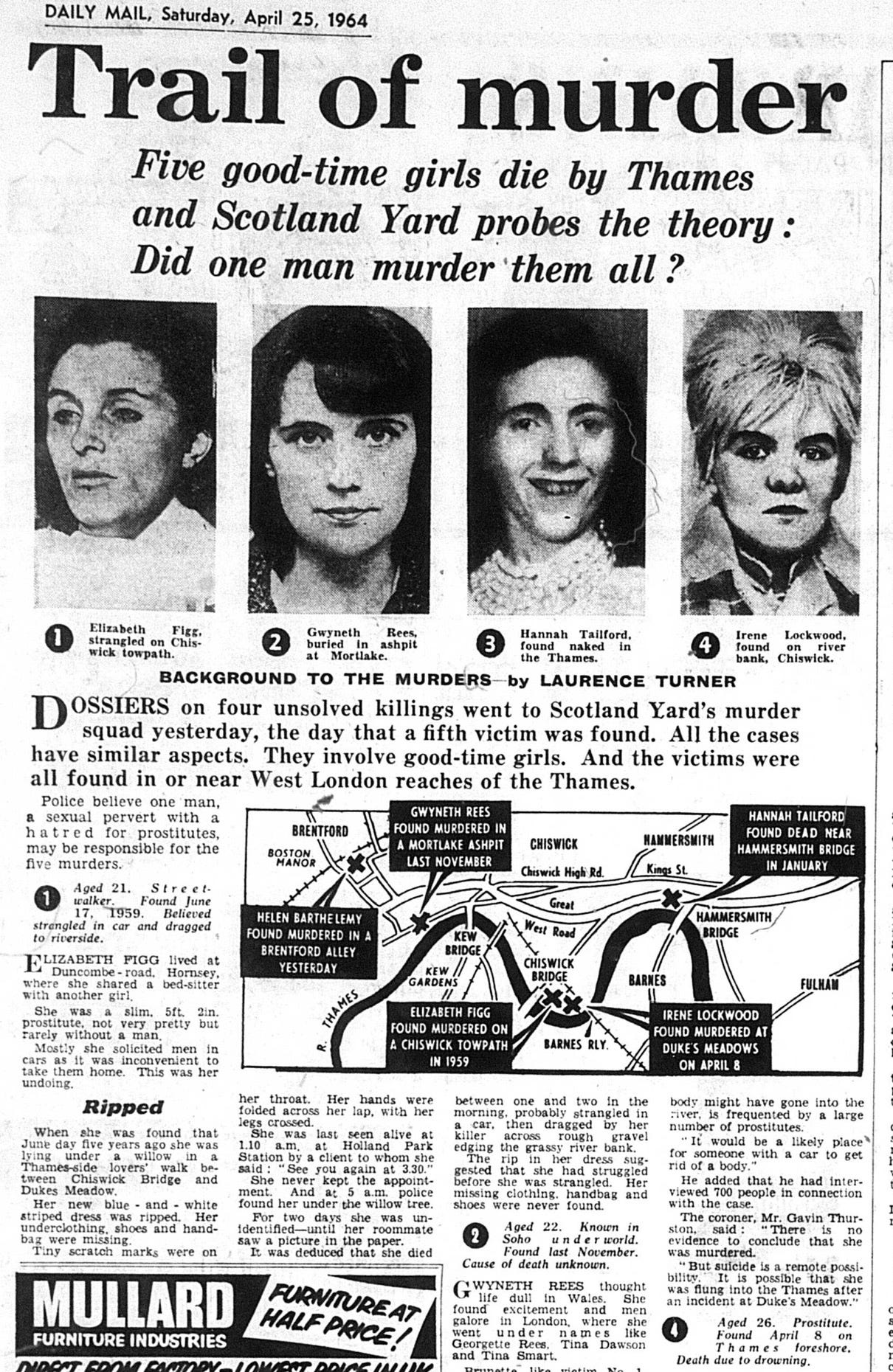 Daily Mail on Nude Murders 1964
