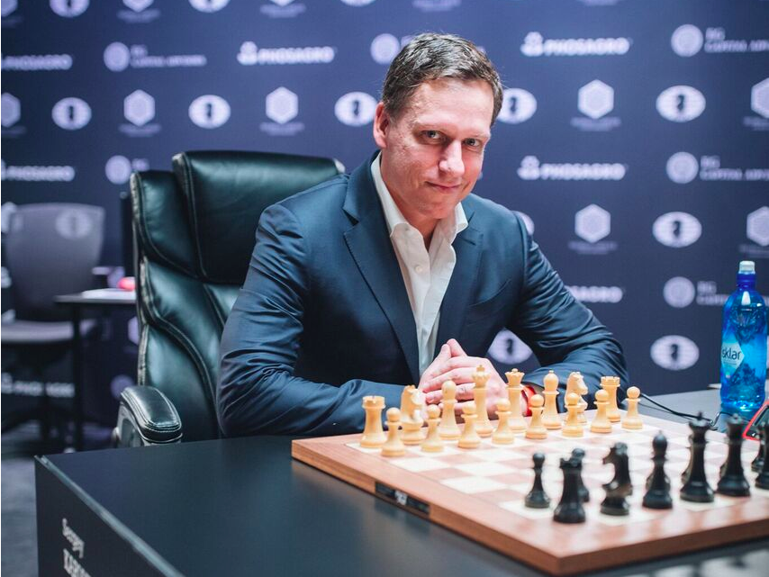 Peter Thiel made a rare public appearance at a chess tournament