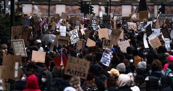 a photo of a Black Lives Matter protest