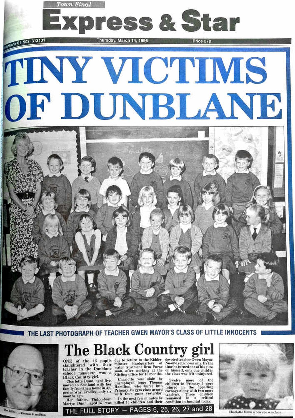 Dunblane 'massacre of the angels': How the Express & Star reported on the  horror | Express & Star