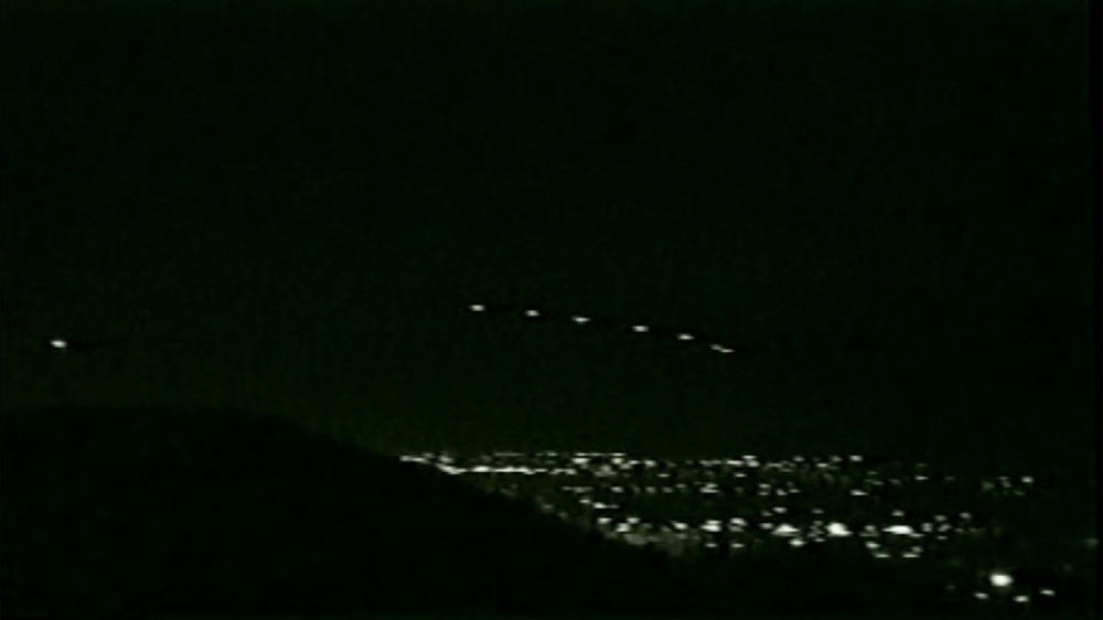 Phoenix lights 1997. Original painting on canvas. 11x14in UFO art Space art  - craibas.al.gov.br