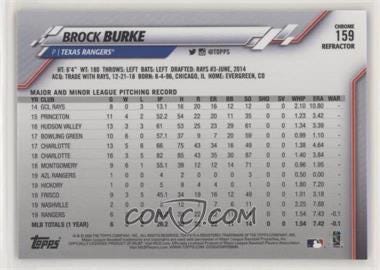 2020 Topps Chrome - [Base] - Refractor #159 - Brock Burke - Courtesy of COMC.com