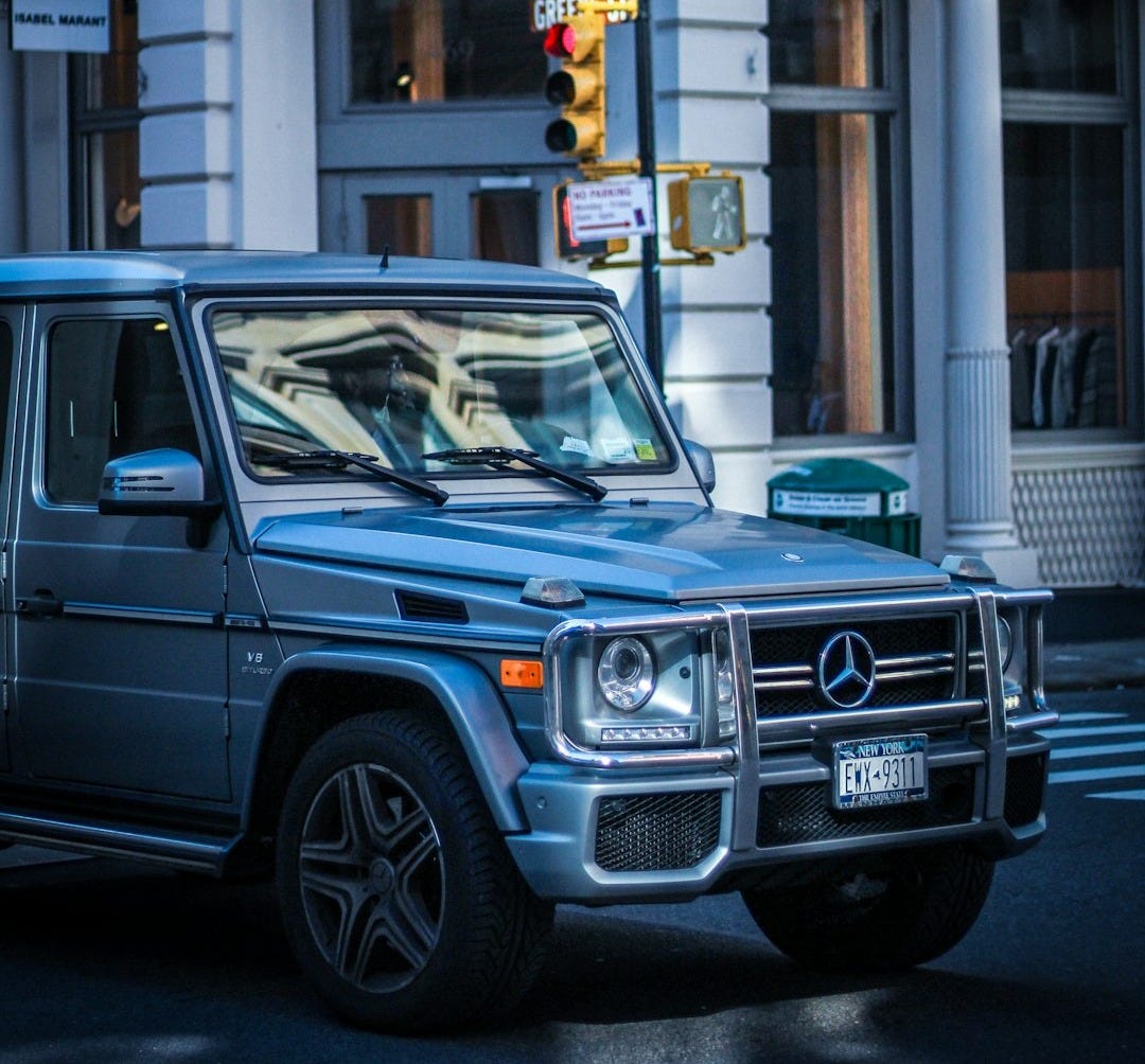 silver Mercedes-Benz vehicle