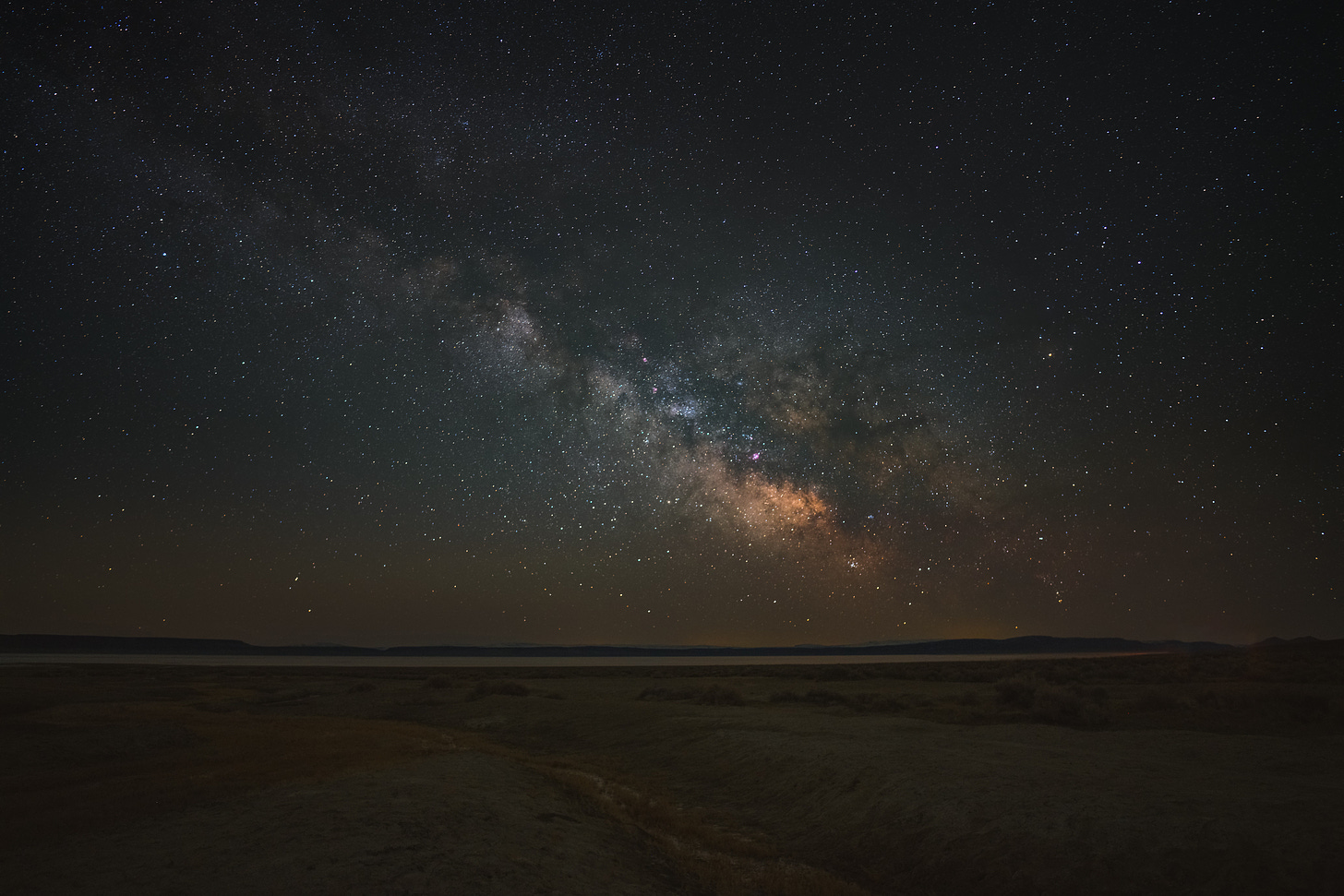 Milky Way and stars over the Alvord Playa