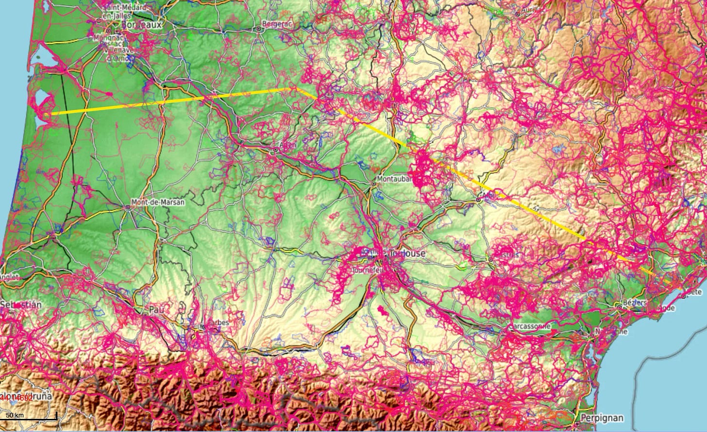 Le réseau de traces sur VTTrack Le réseau de traces sur VTTrack