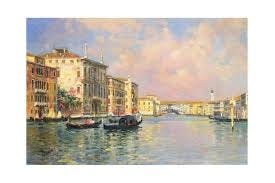 Venice, Grand Canal and Rialto Bridge - Luigi Lanza (Venice 1860-1913) -  Ref.103527