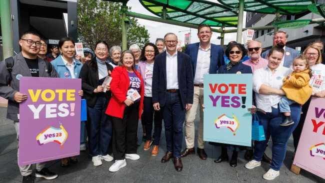 Anthony Albanese says he is confident support for the Yes vote will gain momentum in the final three weeks to the Voice referendum. Picture: NCA NewsWire / David Swift Anthony Albanese says he is confident support for the Yes vote will gain momentum in the final three weeks to the Voice referendum. Picture: NCA NewsWire / David Swift