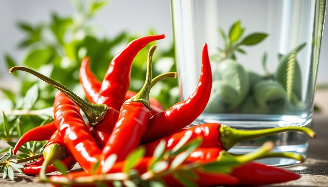 cayenne pepper and water