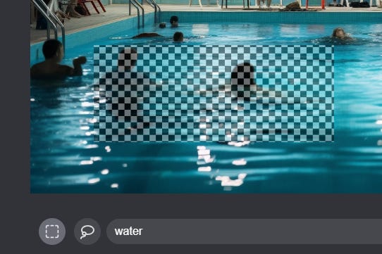 Selecting swimmers in a photo using Vary (Region)