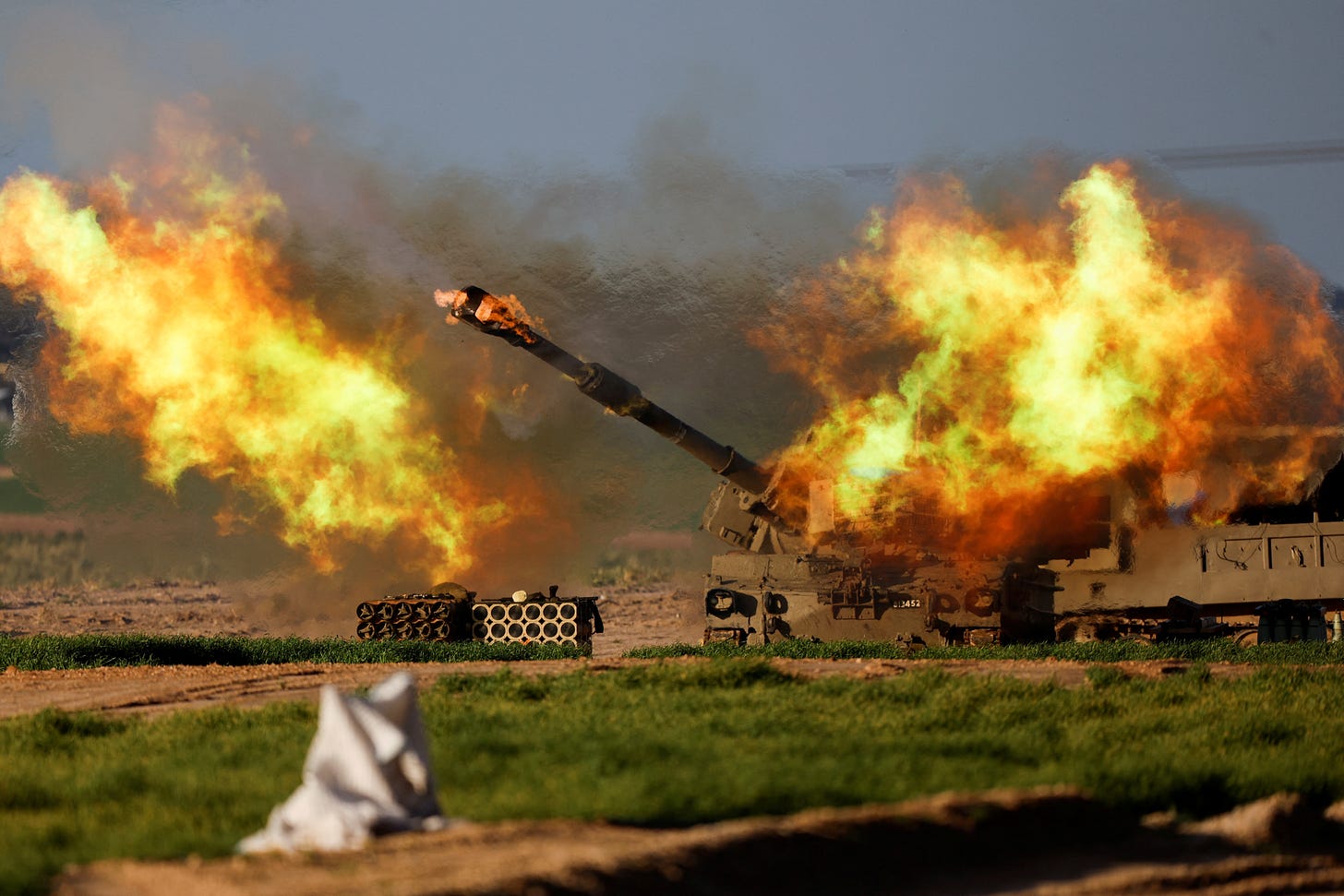 An IDF tank unit fires towards Gaza, amid the ongoing war between Hamas and Israel
