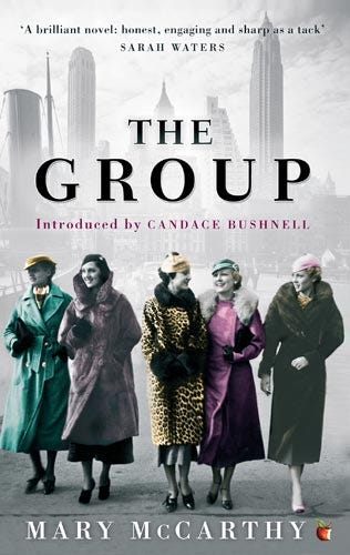 The Group, by Mary McCarthy turned sixty this year. The book served as inspiration for Sex & the City and was viewed as a feminist critique.