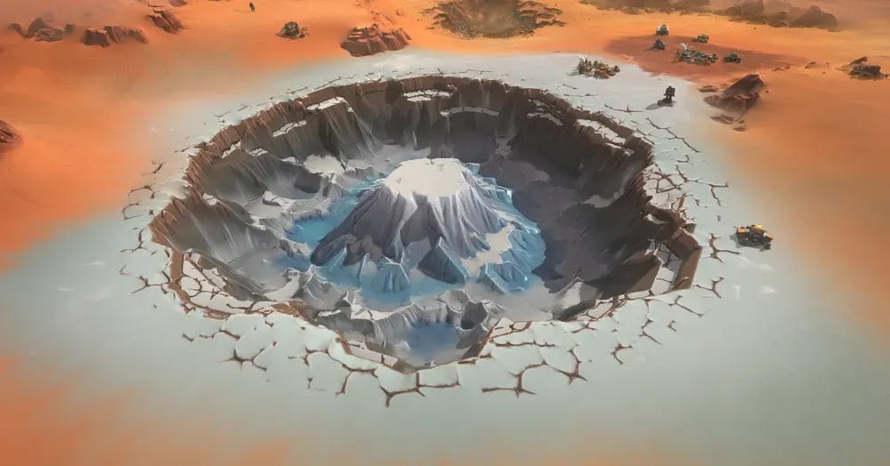 Arrakis' Polar Sink in the video game "Dune: Spice Wars"