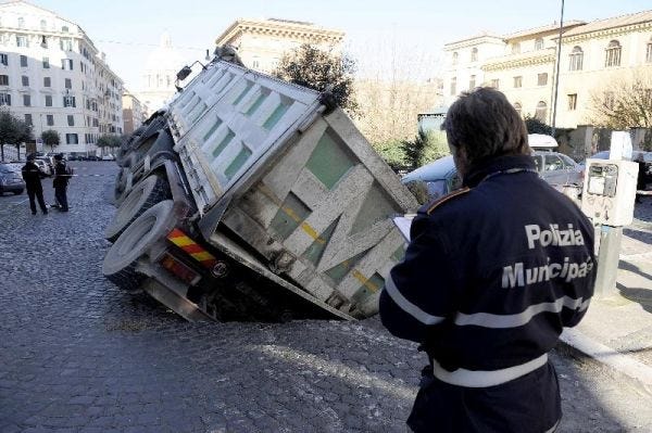 Rome's giant potholes - Wanted in Rome