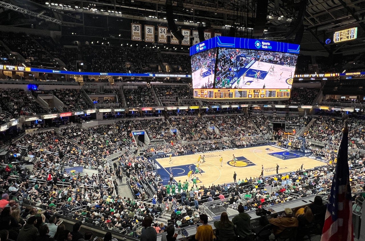 There was a lot of Celtics fans around the court and throughout the building Thursday for their only game this season in Indy.