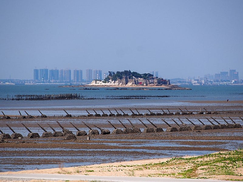 File:遍布反登陆桩的上林海滩 - Anti-landing Spikes on Shanglin Coast - 2014.09 - panoramio.jpg