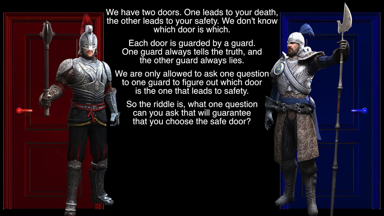 Two Doors Riddle Answer The Second Riddle Door