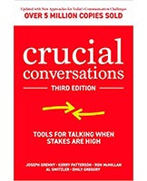 The book cover for Crucial Conversations: Tools for Talking When Stakes are High
