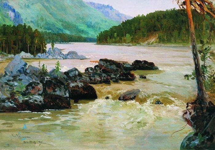 The river Katun. 1906. Oil on canvas