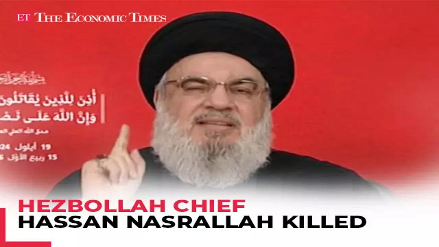 Hassan Nasrallah: Hezbollah chief killed in overnight strikes on Beirut,  says Israel Army