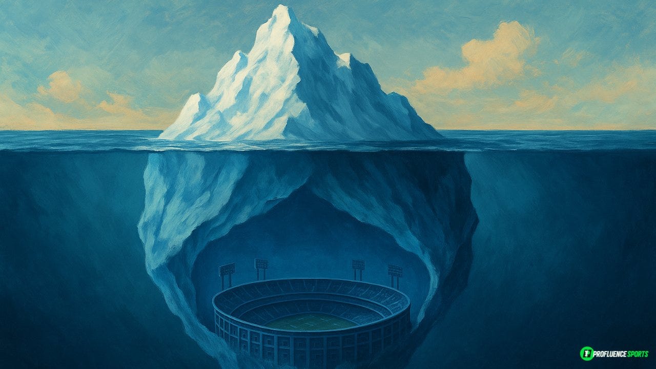 sports iceberg showcasing downstream opportunities