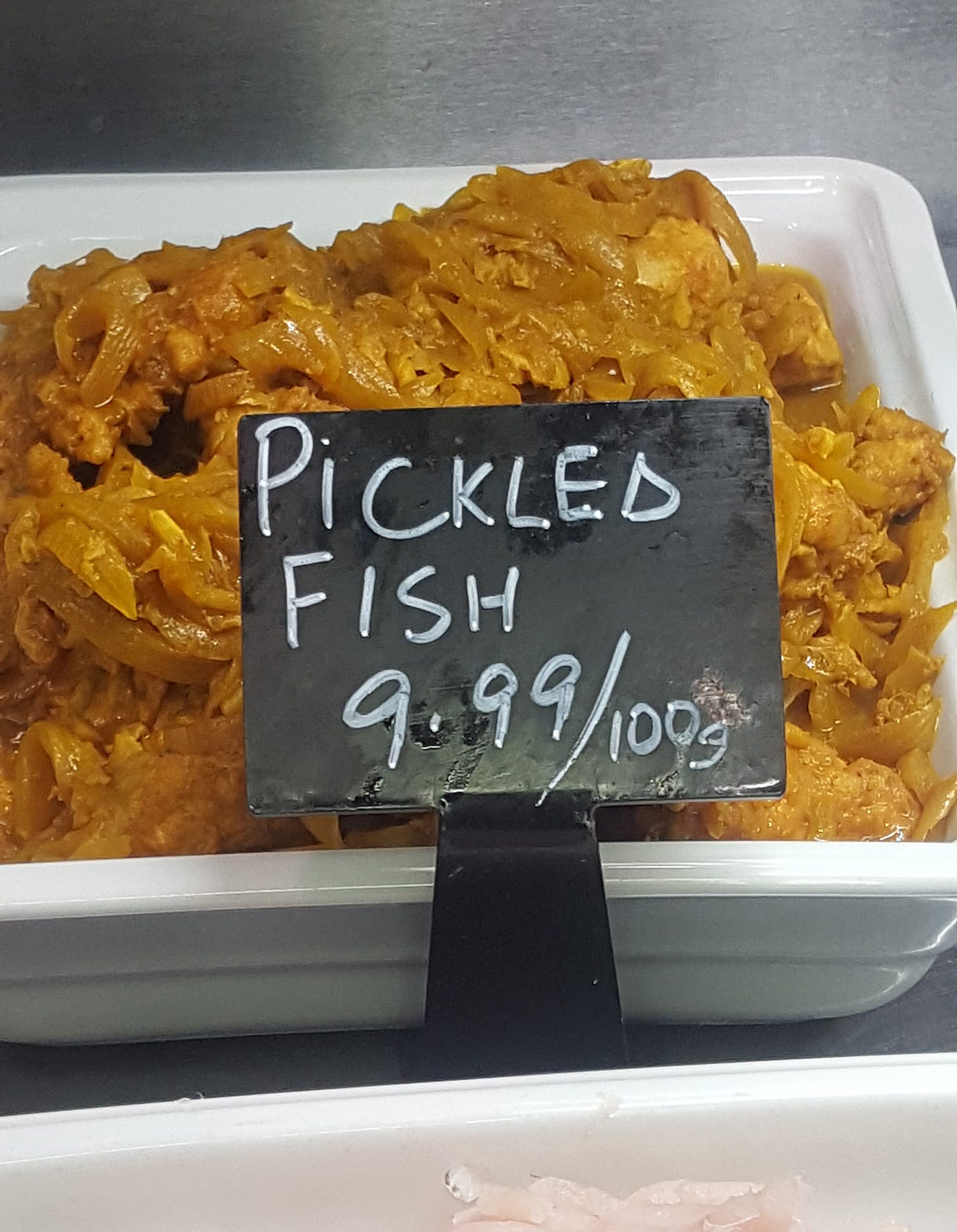 pickled curried fish, cape town south africa
