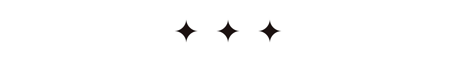 A divider of three black stars.