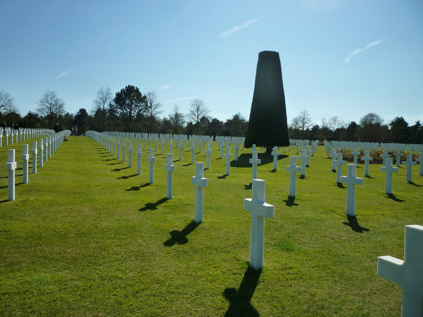 Normandy American Cemetery tombstones