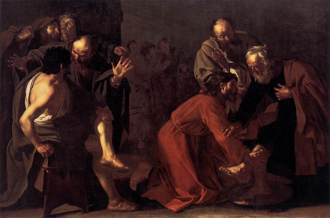 File:Dirck van Baburen - Christ Washing the Apostles Feet - WGA1090.jpg - Wikimedia  Commons