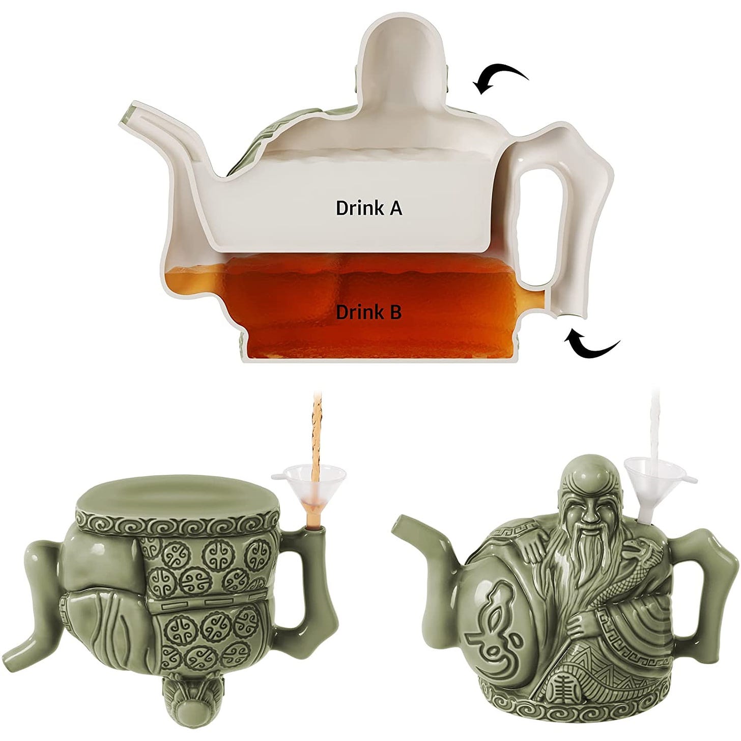 Assassins Teapot Handmade Chinese Ceramic Assassin Teapot, Magic Trick Assassin's  Teapot - Walmart.com