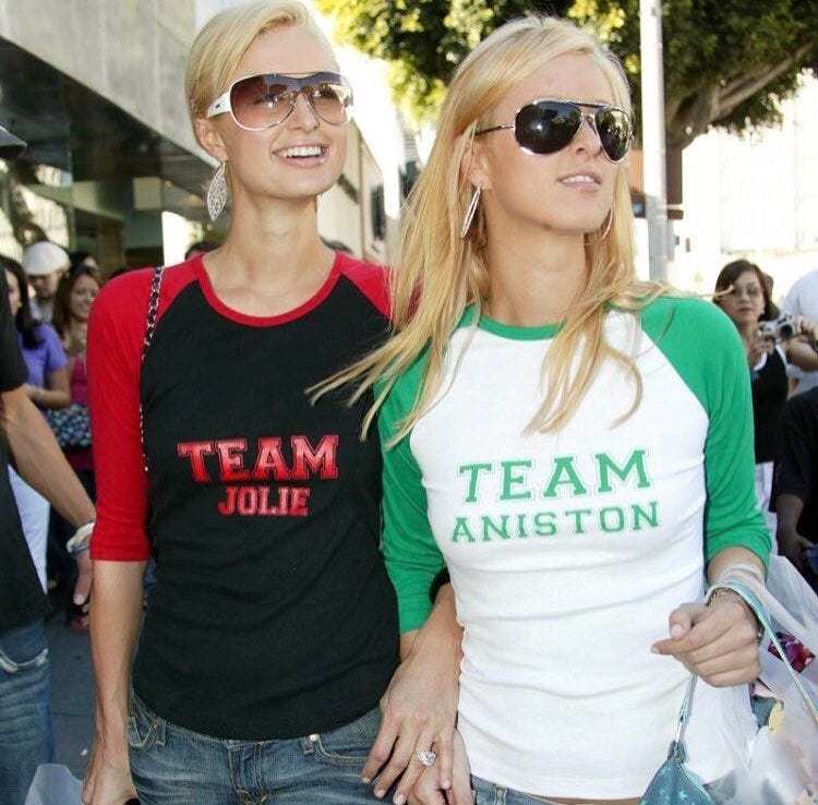 Hilton Empresses on Twitter: "Are you #TeamJolie or #TeamAniston? 👯‍♀️  @ParisHilton @NickyHilton https://t.co/LJFVwy35IO" / Twitter