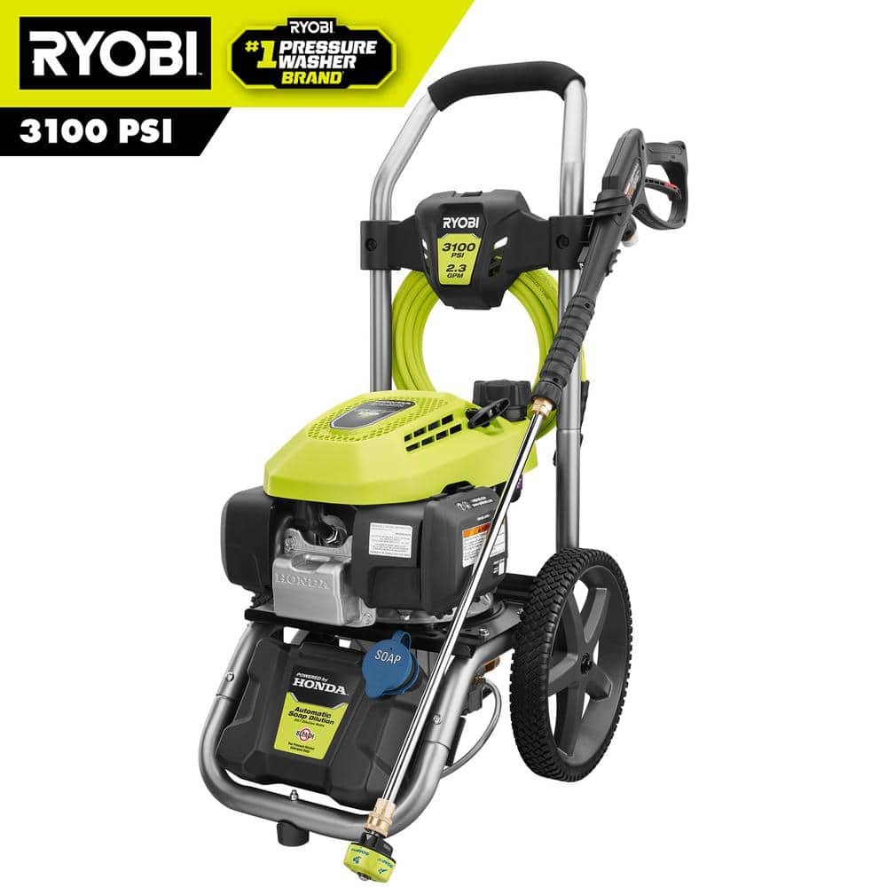 RYOBI 3100 PSI 2.3 GPM Cold Water Gas Pressure Washer with Honda GCV167  Engine RY803023 - The Home Depot