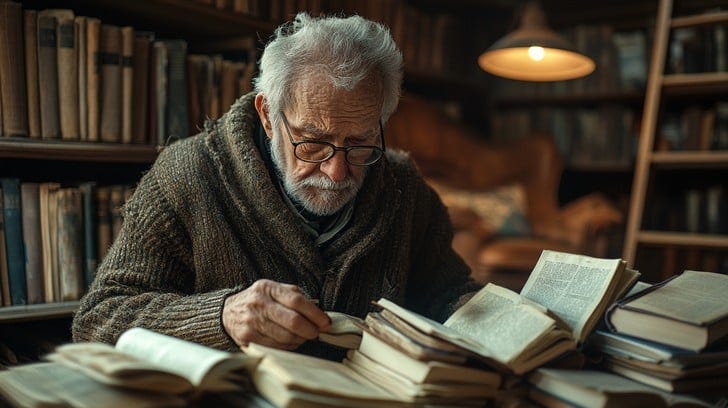 Free Elderly man reading Image | Download at StockCake