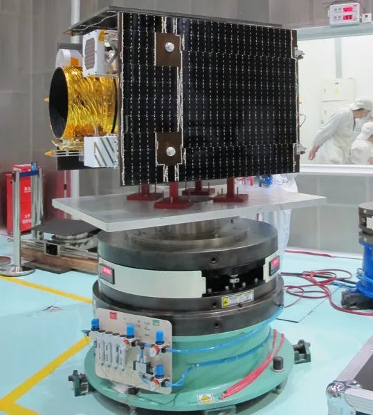 Oman’s Intelligent Remote Sensing Satellite in a cleanroom ahead of launch.