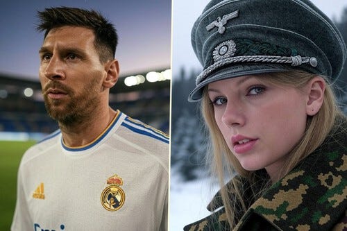 Messi Madrid Taylor Swift Grok
