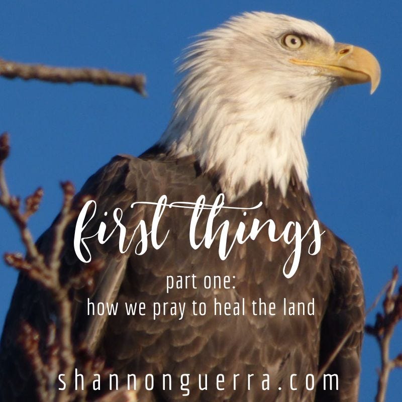 first things, part one: how we pray to heal the land -- Shannon Guerra