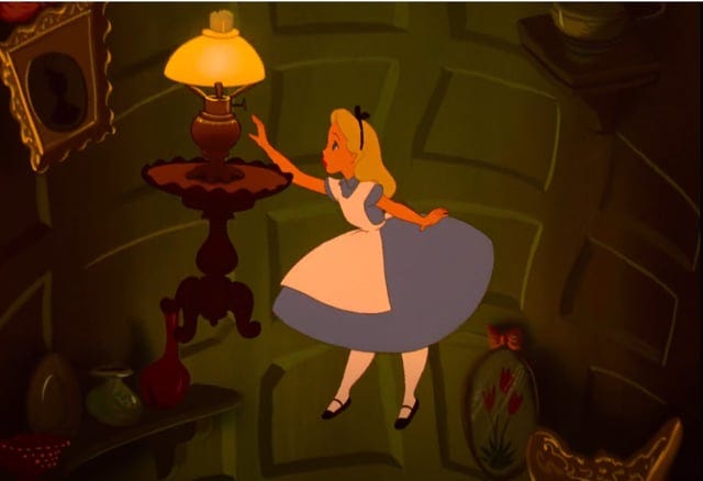 Walt Disney's Alice in Wonderland (1951). My all time favorite Disney  Animated Feature. I continue to feel it's undervalued. Not even in the  National Film Registry. Mary Blair was an absolute genius