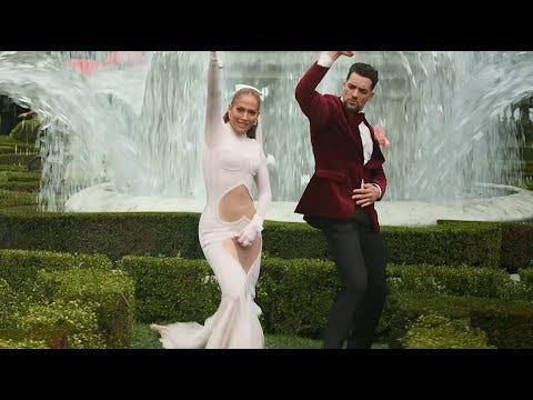 Jennifer Lopez's Wedding Dress On ''Can't Get Enough'' Music Video - YouTube