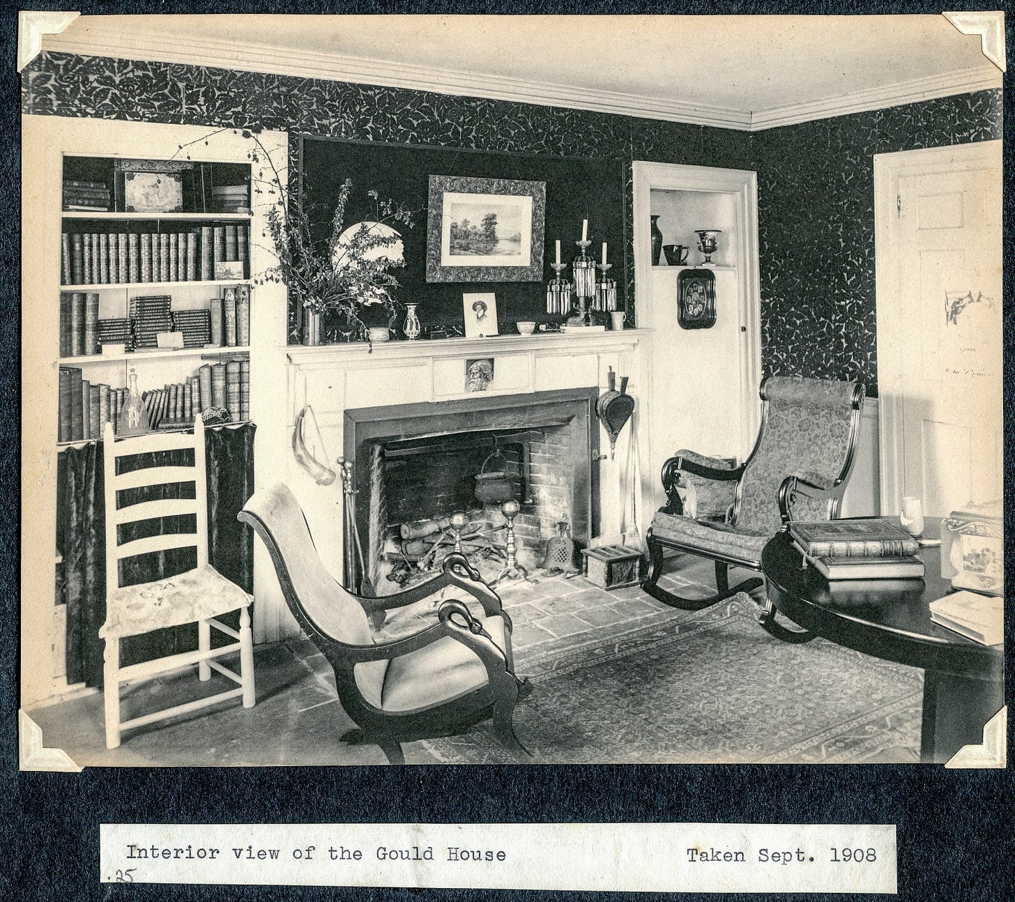 Living room with fireplace