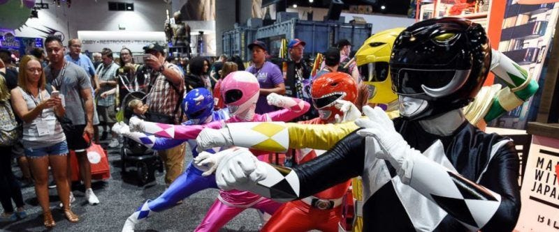 comic con 2017 power rangers stand