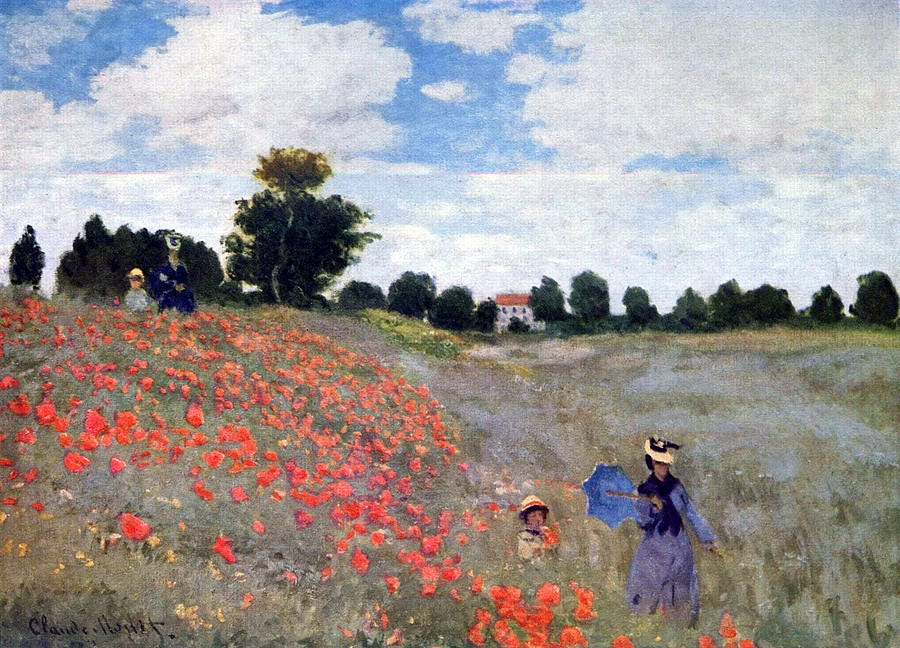 Poppies blooming Painting by Monet - Fine Art America